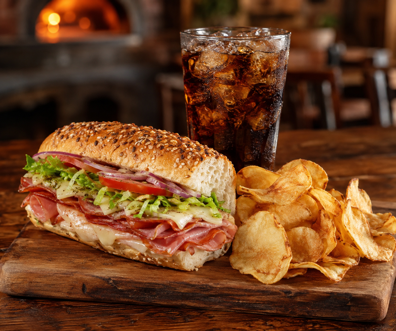 Baby Sub combo with chips and drink